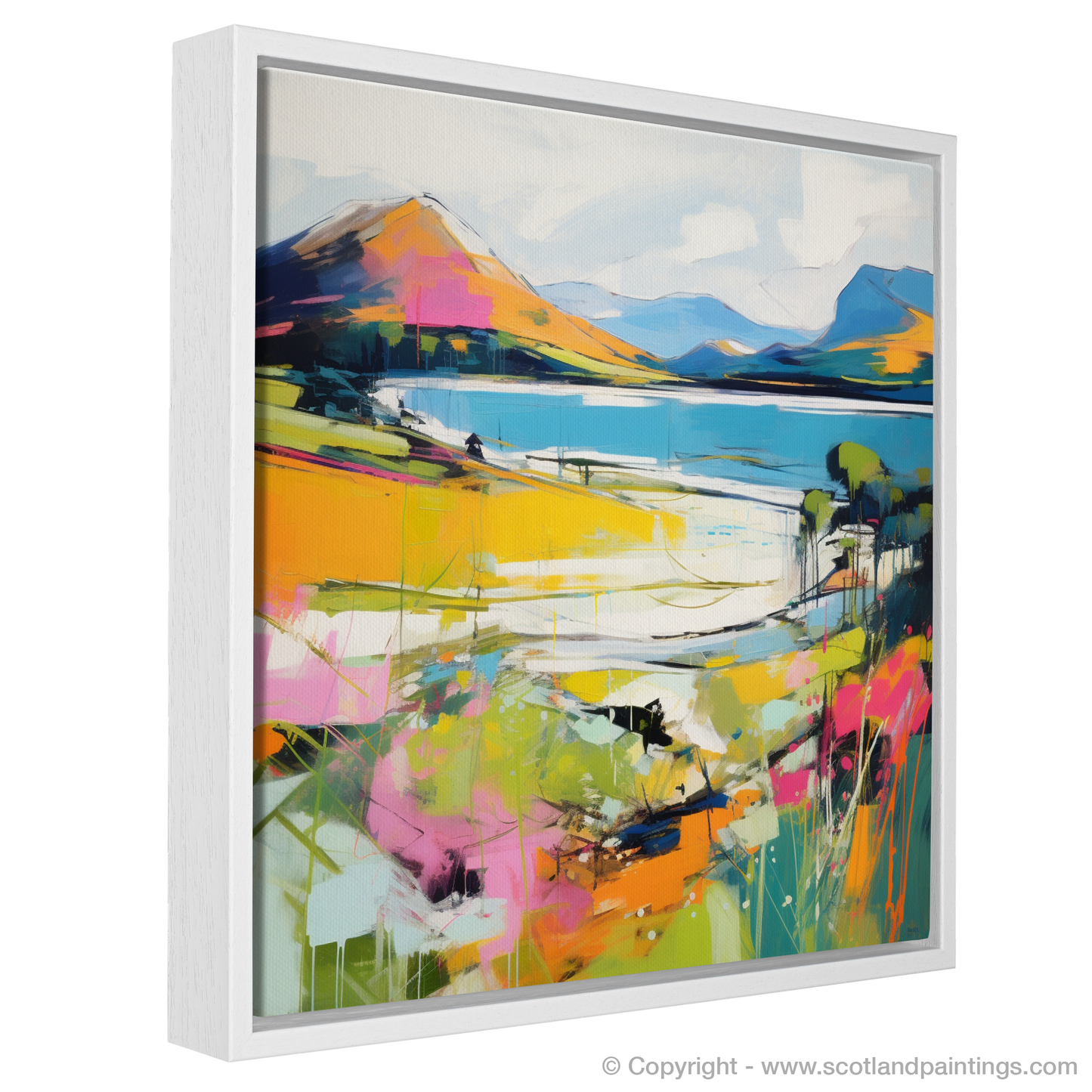 Painting and Art Print of Loch Linnhe, Highlands in summer entitled "Summer Serenade at Loch Linnhe".