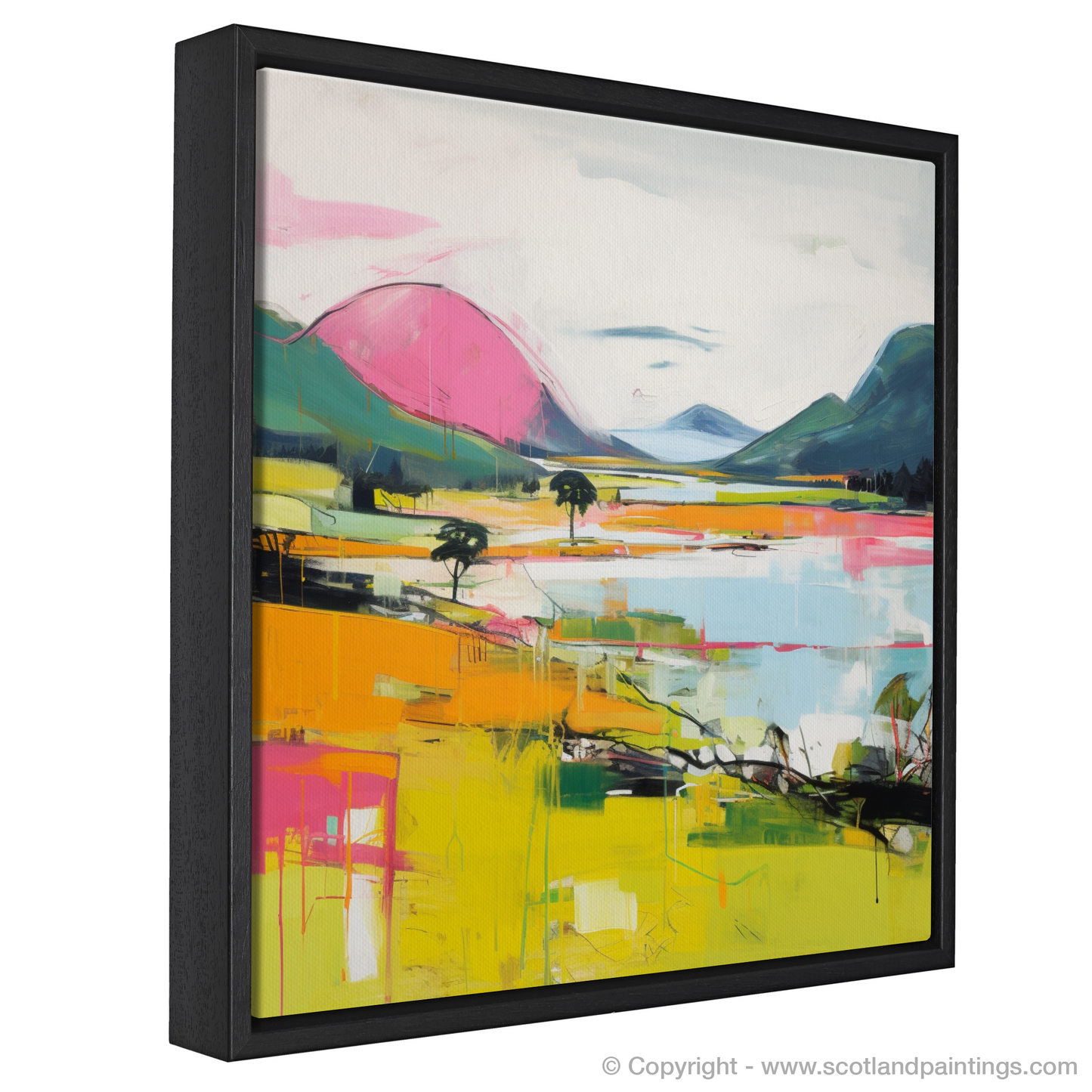 Painting and Art Print of Loch Linnhe, Highlands in summer entitled "Vivid Highland Summer: Loch Linnhe Reimagined".