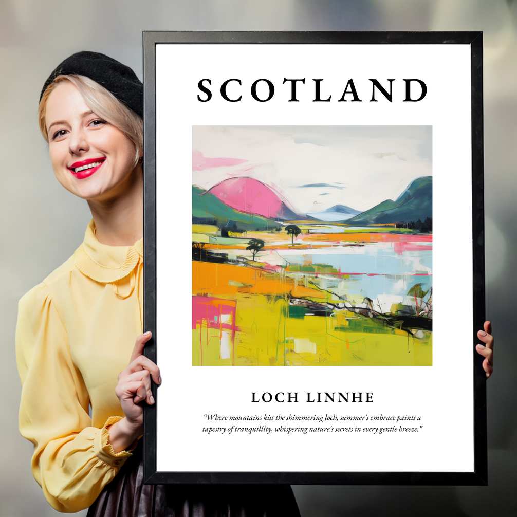 Person holding a poster of Loch Linnhe