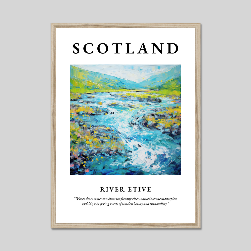 Poster in a natural frame with the word Scotland