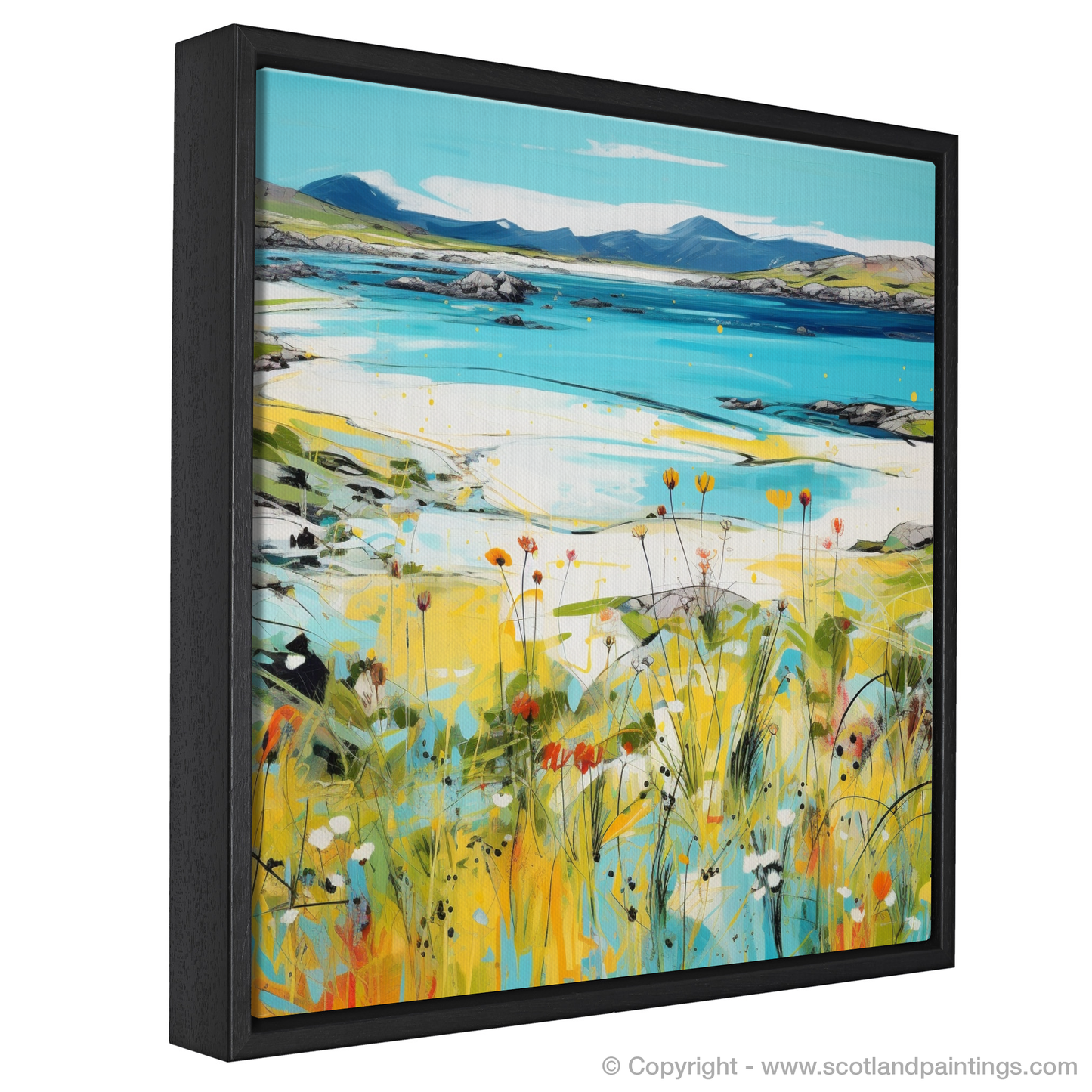 Painting and Art Print of Isle of Harris, Outer Hebrides in summer entitled "Summer Serenity on the Isle of Harris".