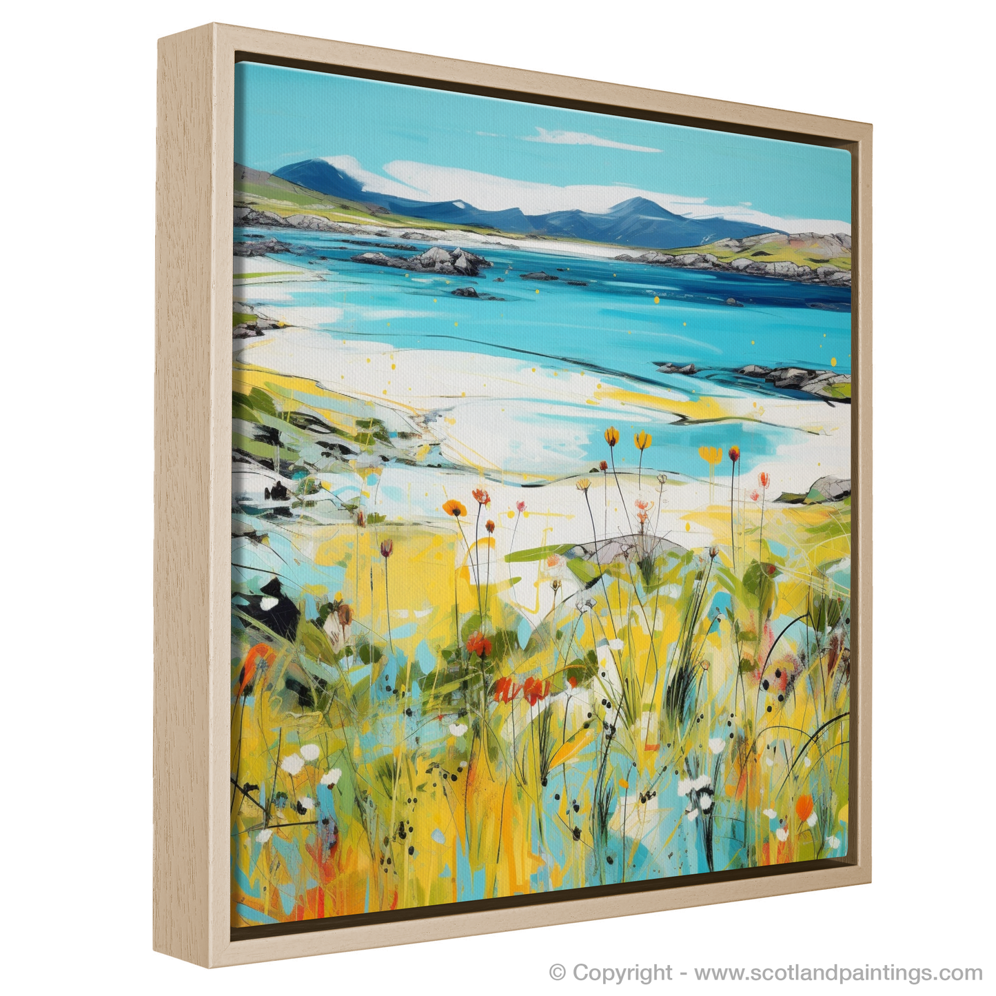 Painting and Art Print of Isle of Harris, Outer Hebrides in summer entitled "Summer Serenity on the Isle of Harris".