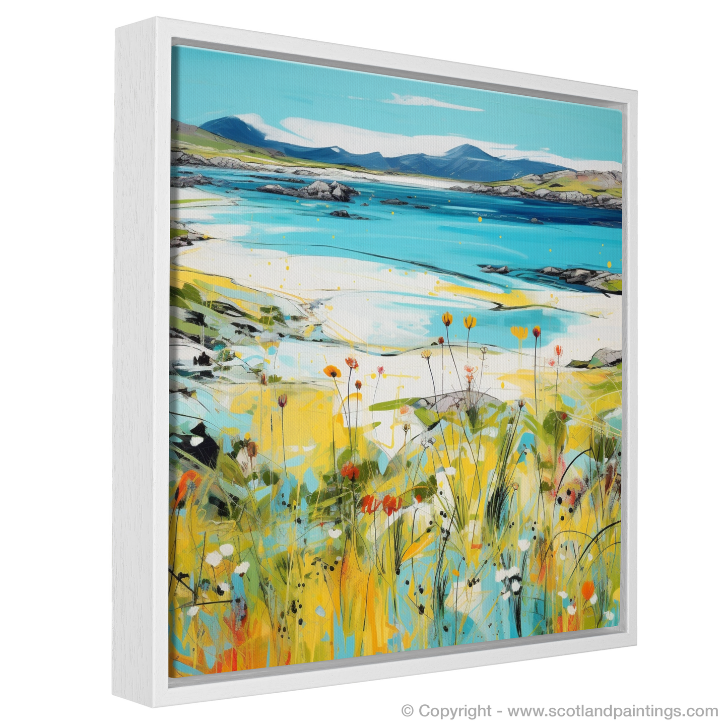 Painting and Art Print of Isle of Harris, Outer Hebrides in summer entitled "Summer Serenity on the Isle of Harris".