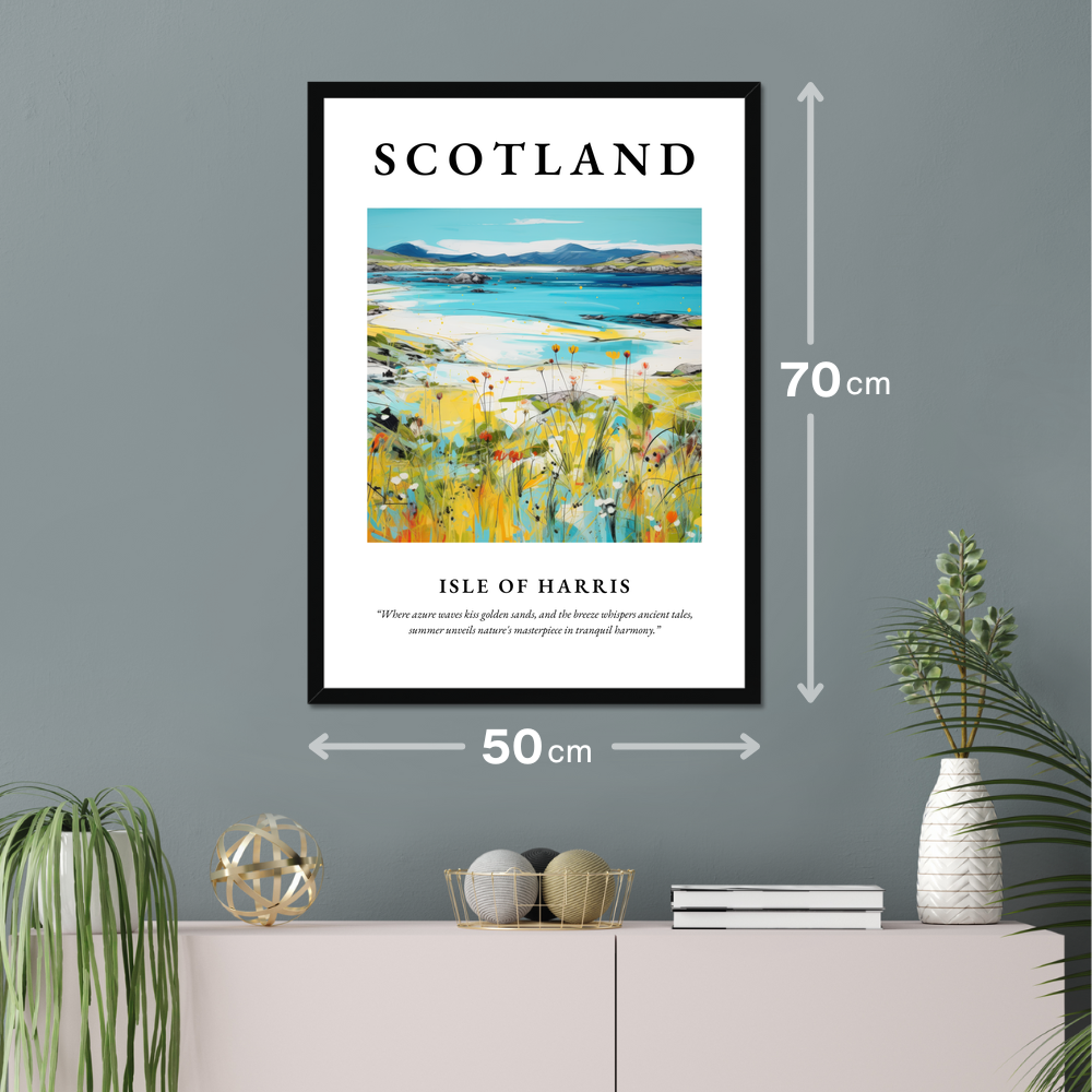 Poster of Isle of Harris hanging on a wall