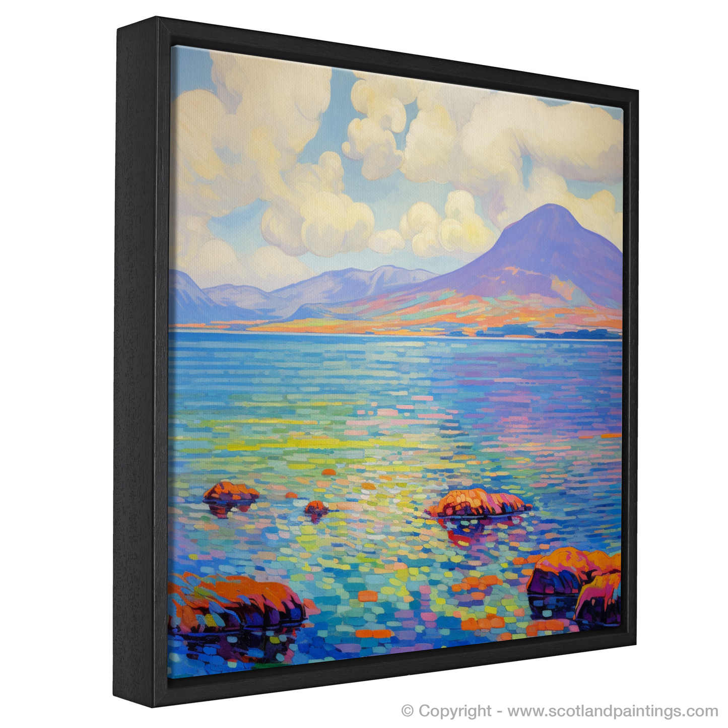 Painting and Art Print of Isle of Arran, Firth of Clyde in summer. Summer Serenity on the Isle of Arran.