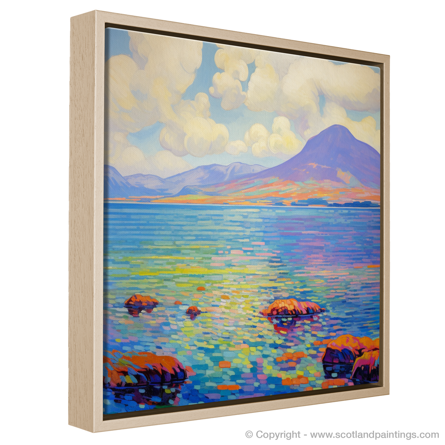 Painting and Art Print of Isle of Arran, Firth of Clyde in summer. Summer Serenity on the Isle of Arran.