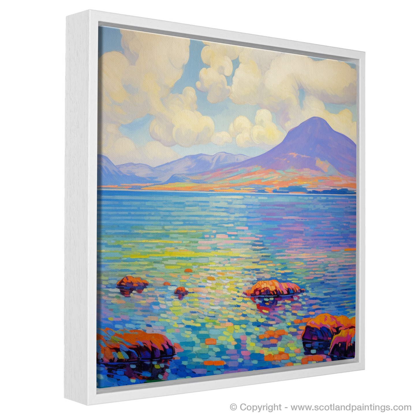 Painting and Art Print of Isle of Arran, Firth of Clyde in summer. Summer Serenity on the Isle of Arran.