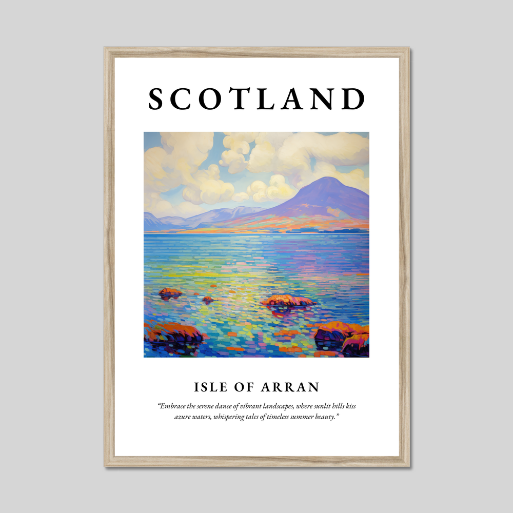 Poster in a natural frame with the word Scotland