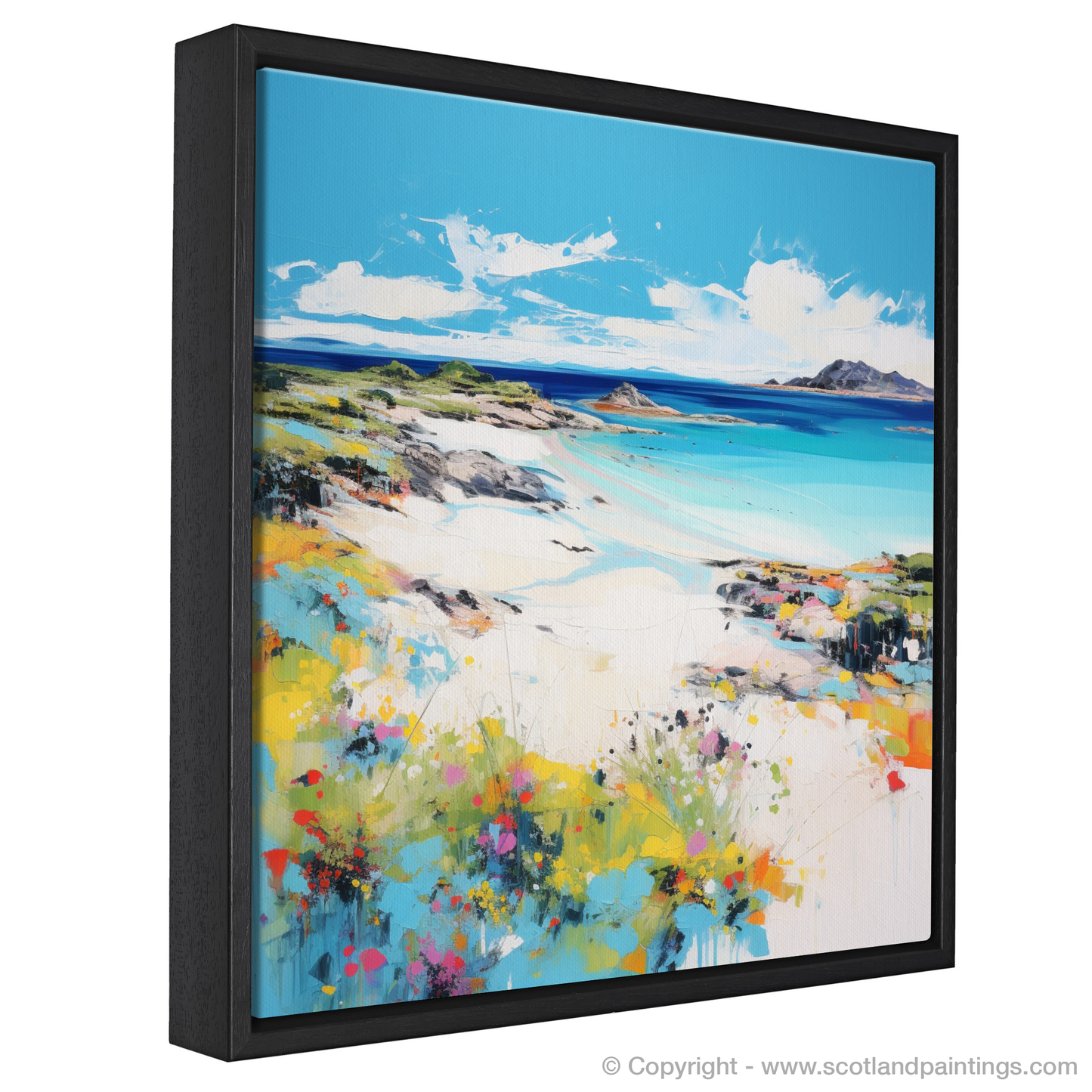 Painting and Art Print of Arisaig Beach, Arisaig in summer entitled "Arisaig Beach Summer Symphony".