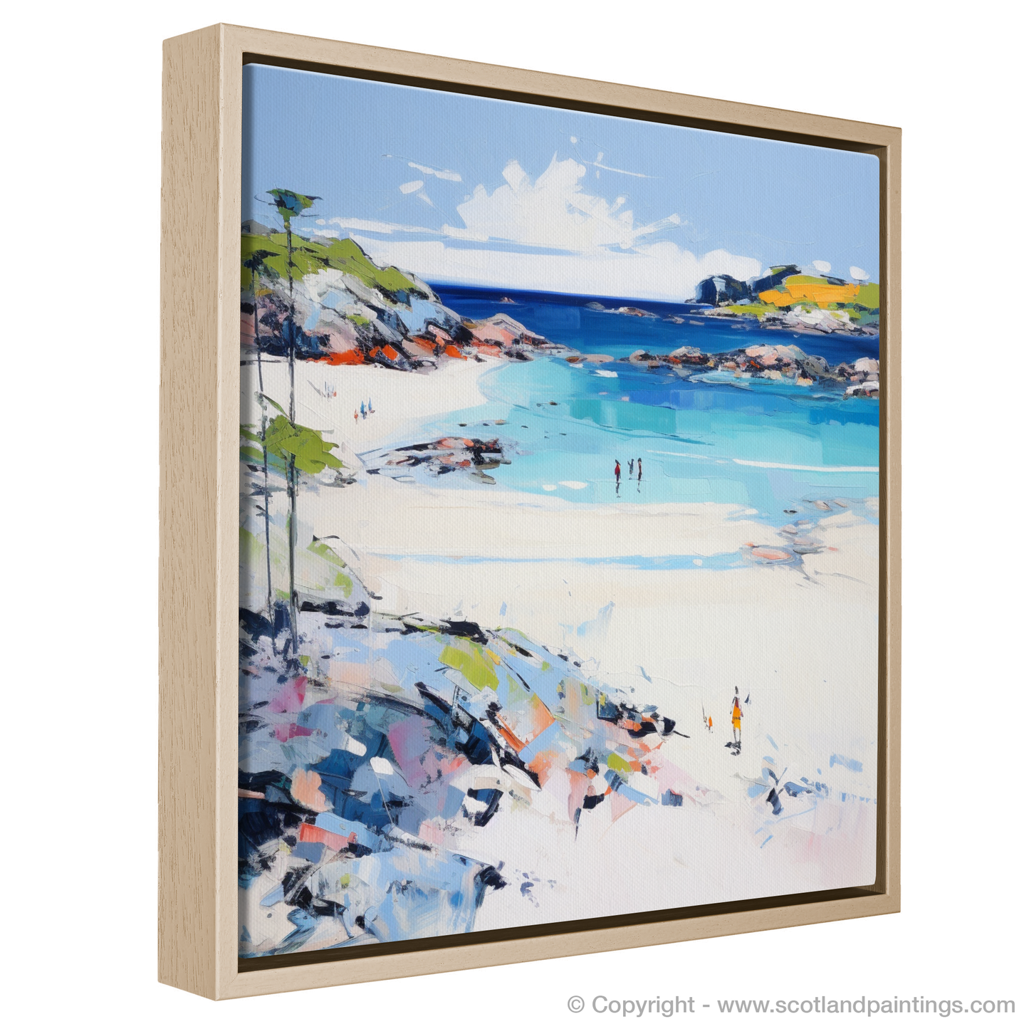 Painting and Art Print of Arisaig Beach, Arisaig in summer entitled "Summer Serenity at Arisaig Beach".