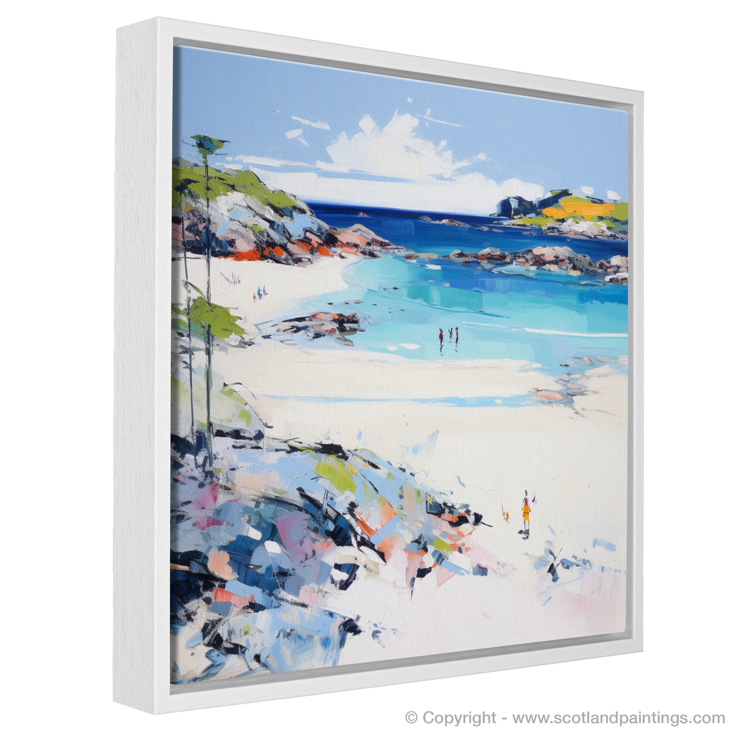 Painting and Art Print of Arisaig Beach, Arisaig in summer entitled "Summer Serenity at Arisaig Beach".