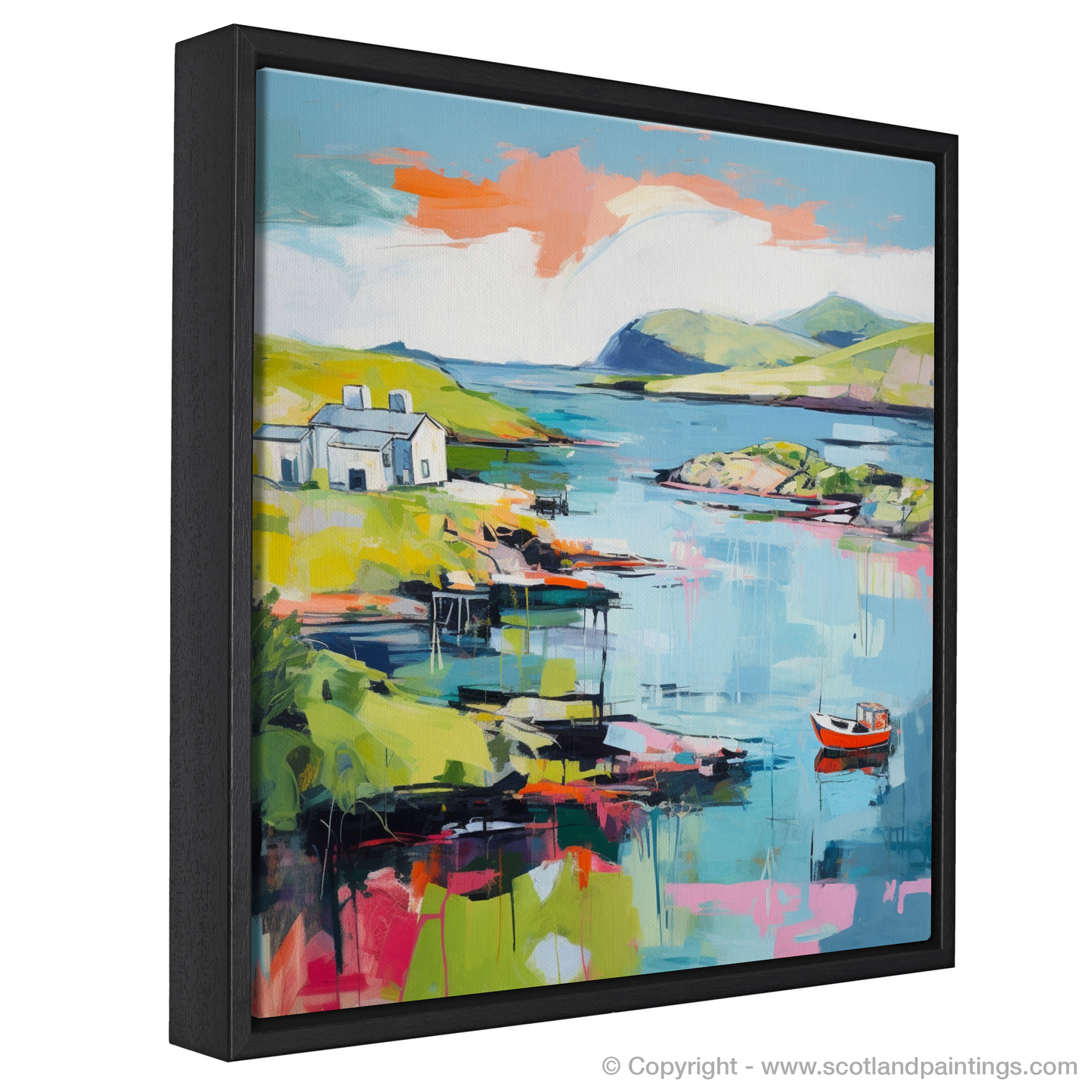 Painting and Art Print of Isle of Ulva, Inner Hebrides in summer. Summer Splendour of Isle of Ulva.