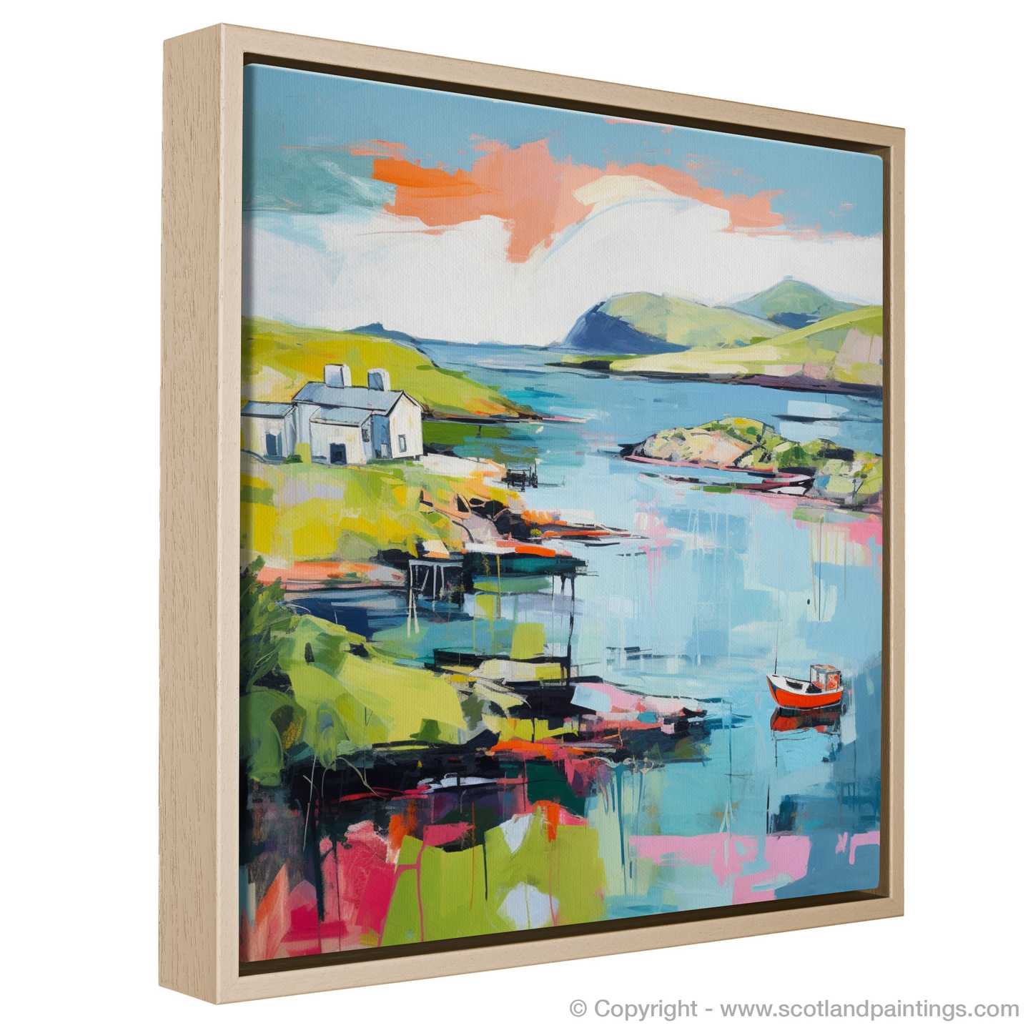 Painting and Art Print of Isle of Ulva, Inner Hebrides in summer. Summer Splendour of Isle of Ulva.