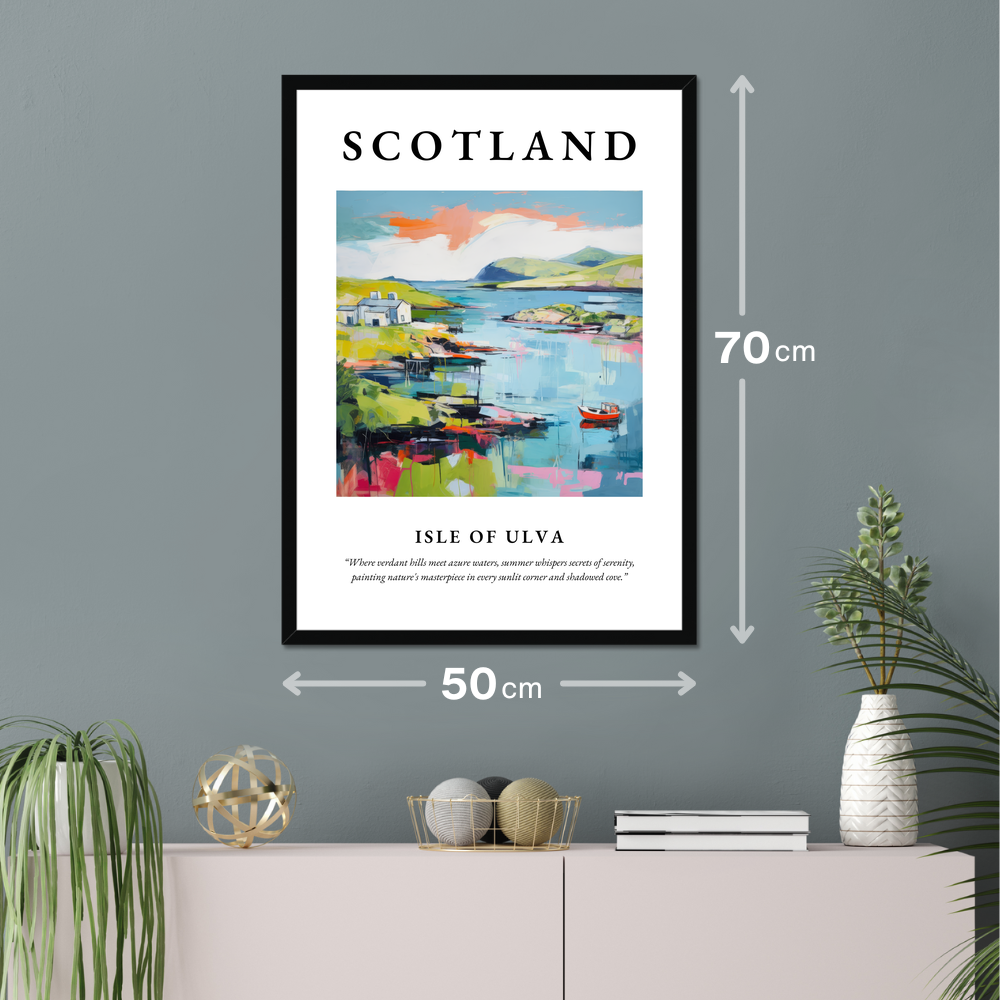 Poster of Isle of Ulva hanging on a wall