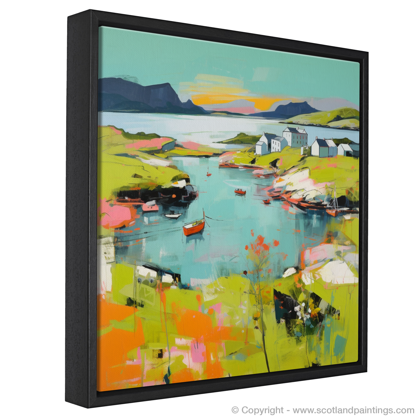 Painting and Art Print of Isle of Ulva, Inner Hebrides in summer. Summer Radiance on the Isle of Ulva.