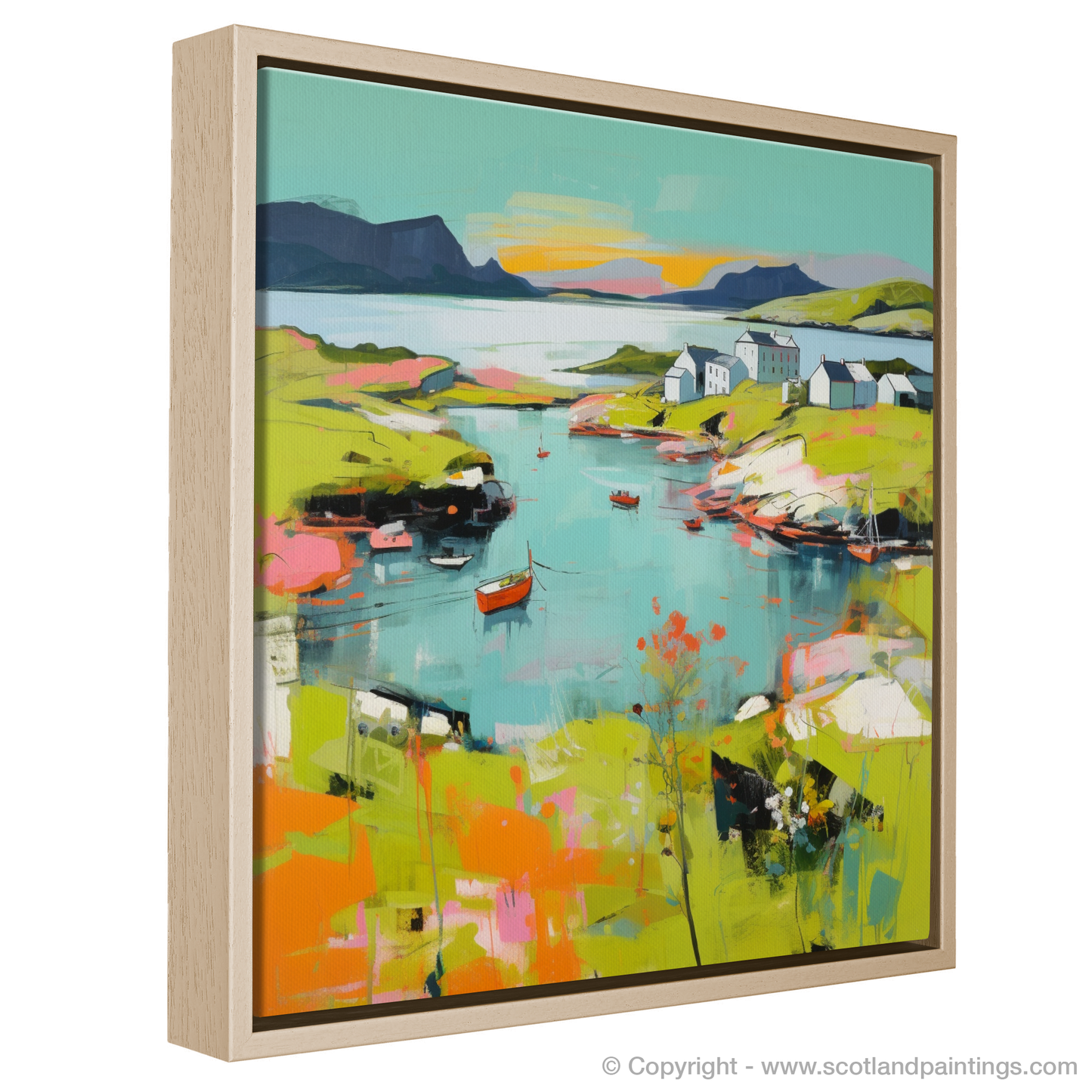 Painting and Art Print of Isle of Ulva, Inner Hebrides in summer. Summer Radiance on the Isle of Ulva.