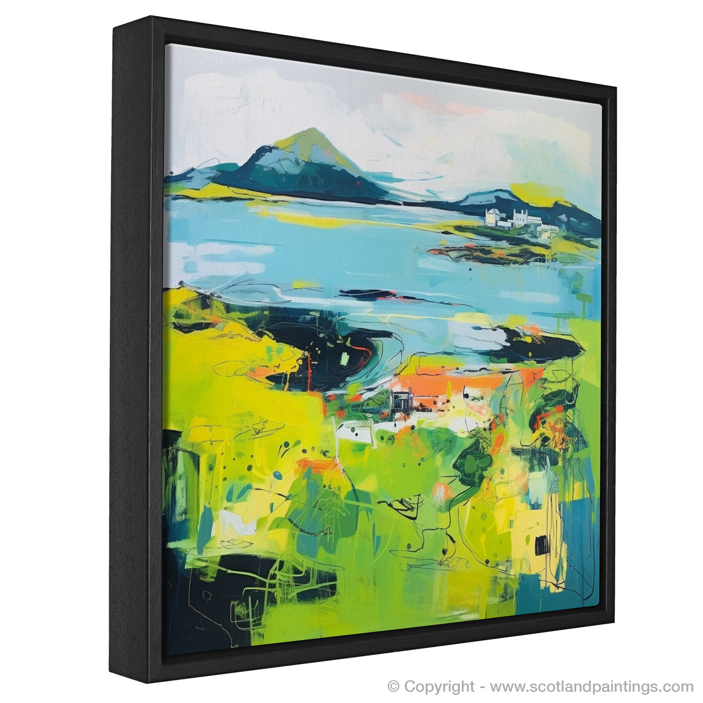 Painting and Art Print of Isle of Ulva, Inner Hebrides in summer entitled "Summer Symphony: Isle of Ulva's Vibrant Essence".