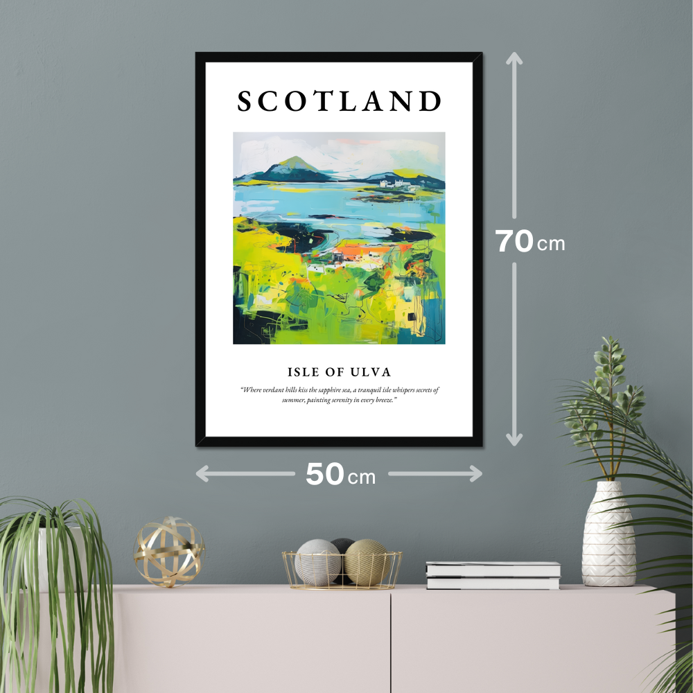 Poster of Isle of Ulva hanging on a wall