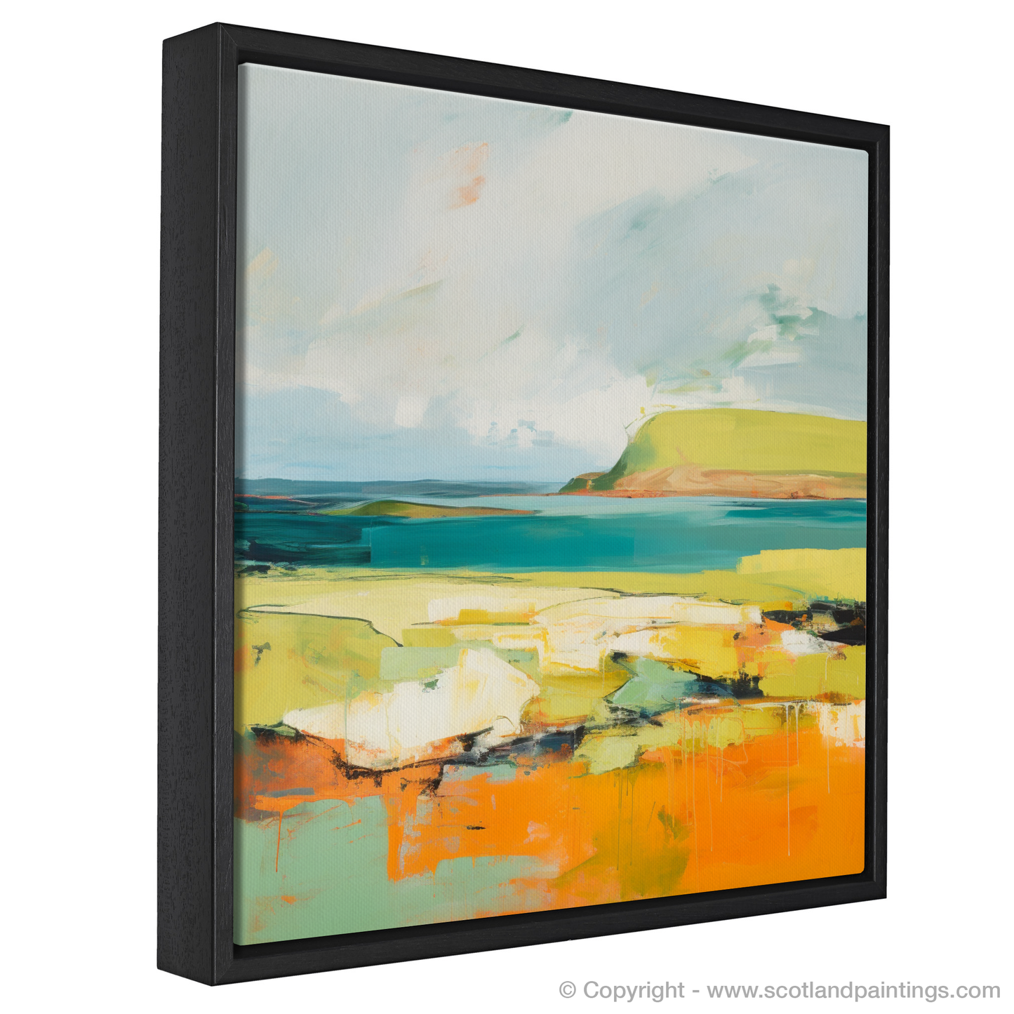 Painting and Art Print of Orkney, North of mainland Scotland in summer entitled "Orkney Summer Dreams: An Abstract Escape".