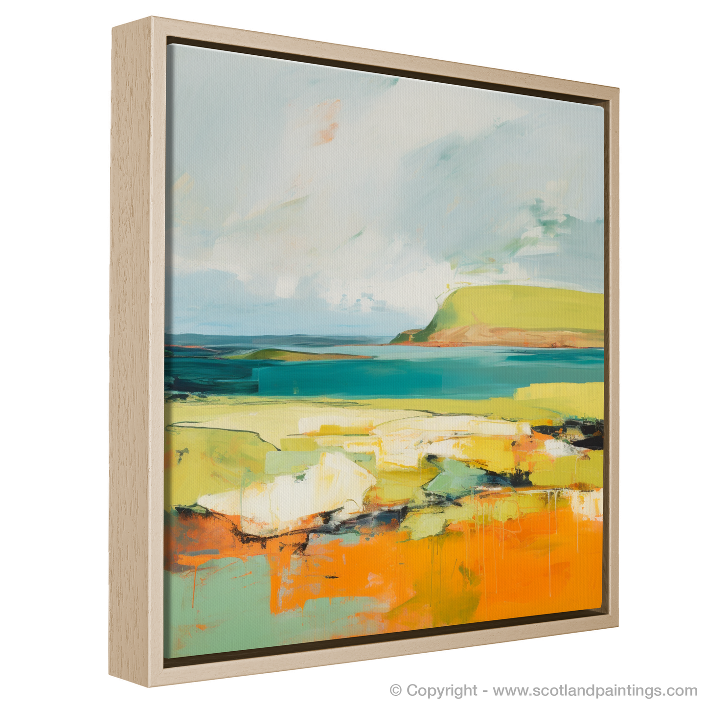 Painting and Art Print of Orkney, North of mainland Scotland in summer entitled "Orkney Summer Dreams: An Abstract Escape".