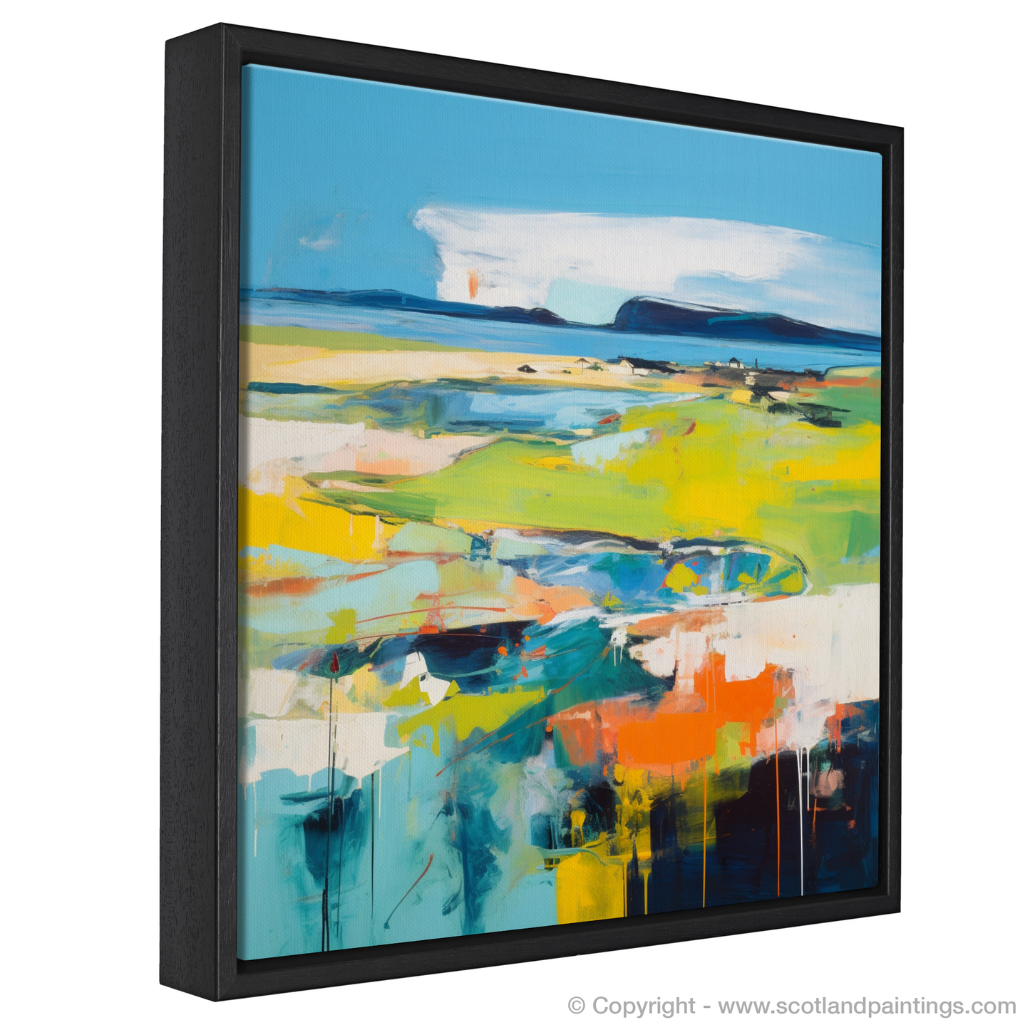 Painting and Art Print of Orkney, North of mainland Scotland in summer entitled "Orkney Summer Symphony: An Abstract Ode to the North".