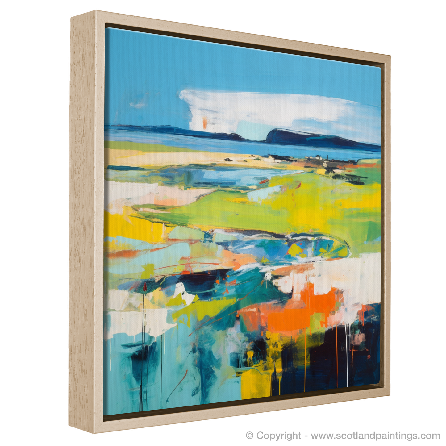 Painting and Art Print of Orkney, North of mainland Scotland in summer entitled "Orkney Summer Symphony: An Abstract Ode to the North".