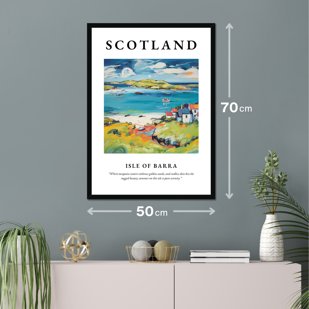 Poster of Isle of Barra hanging on a wall