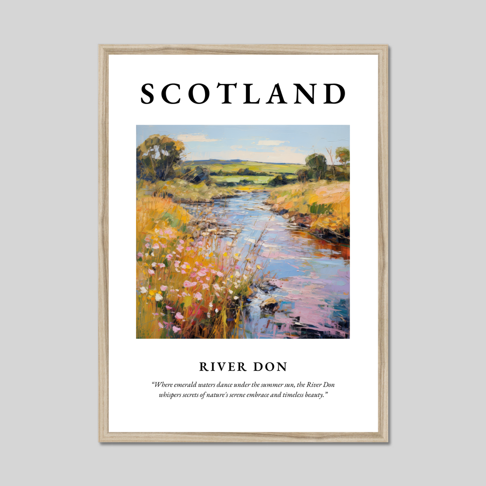 Poster in a natural frame with the word Scotland