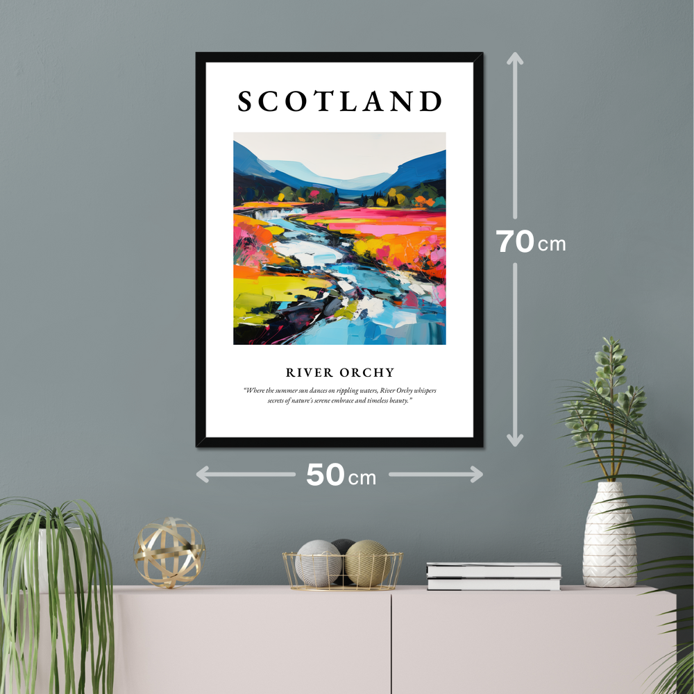 Poster of River Orchy hanging on a wall