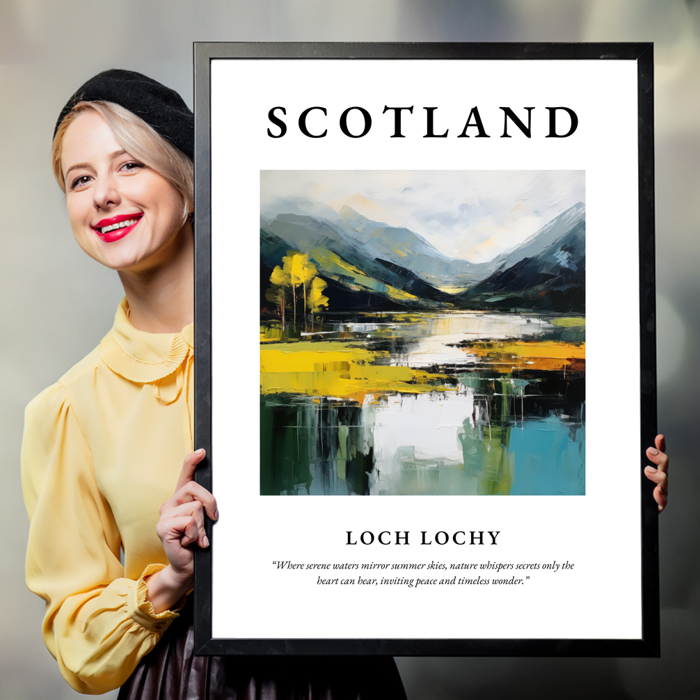 Person holding a poster of Loch Lochy