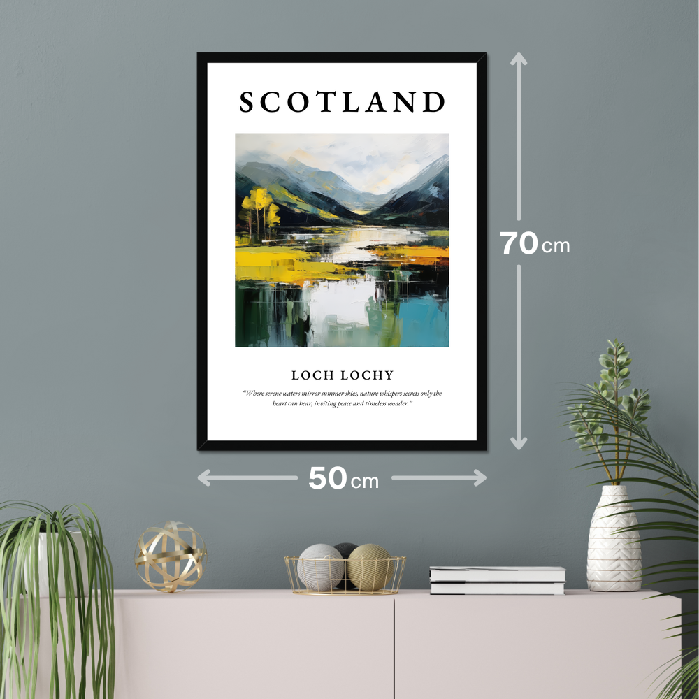 Poster of Loch Lochy hanging on a wall