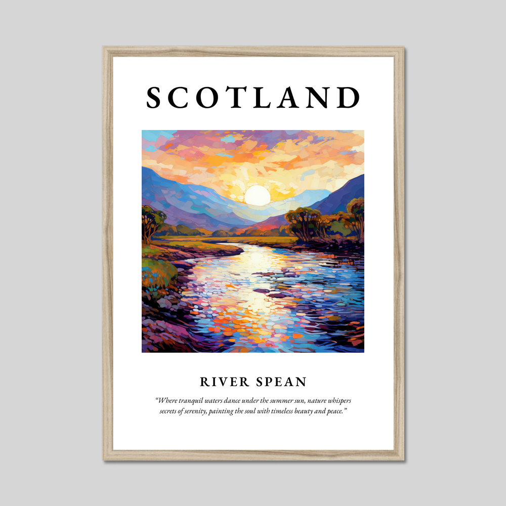 Poster in a natural frame with the word Scotland