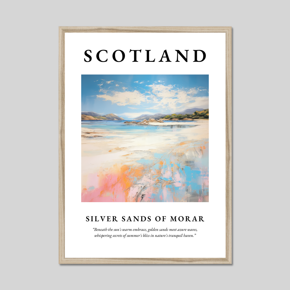 Poster in a natural frame with the word Scotland