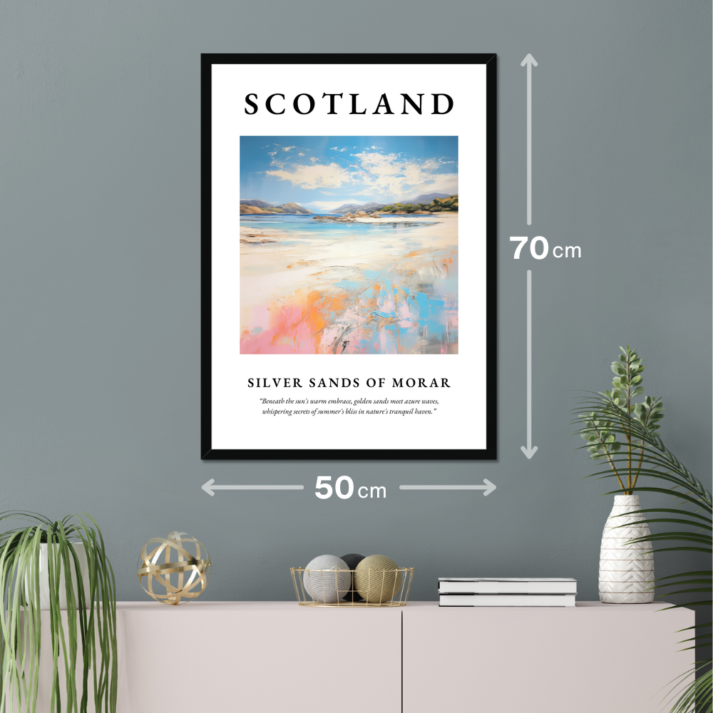 Poster of Silver Sands of Morar hanging on a wall