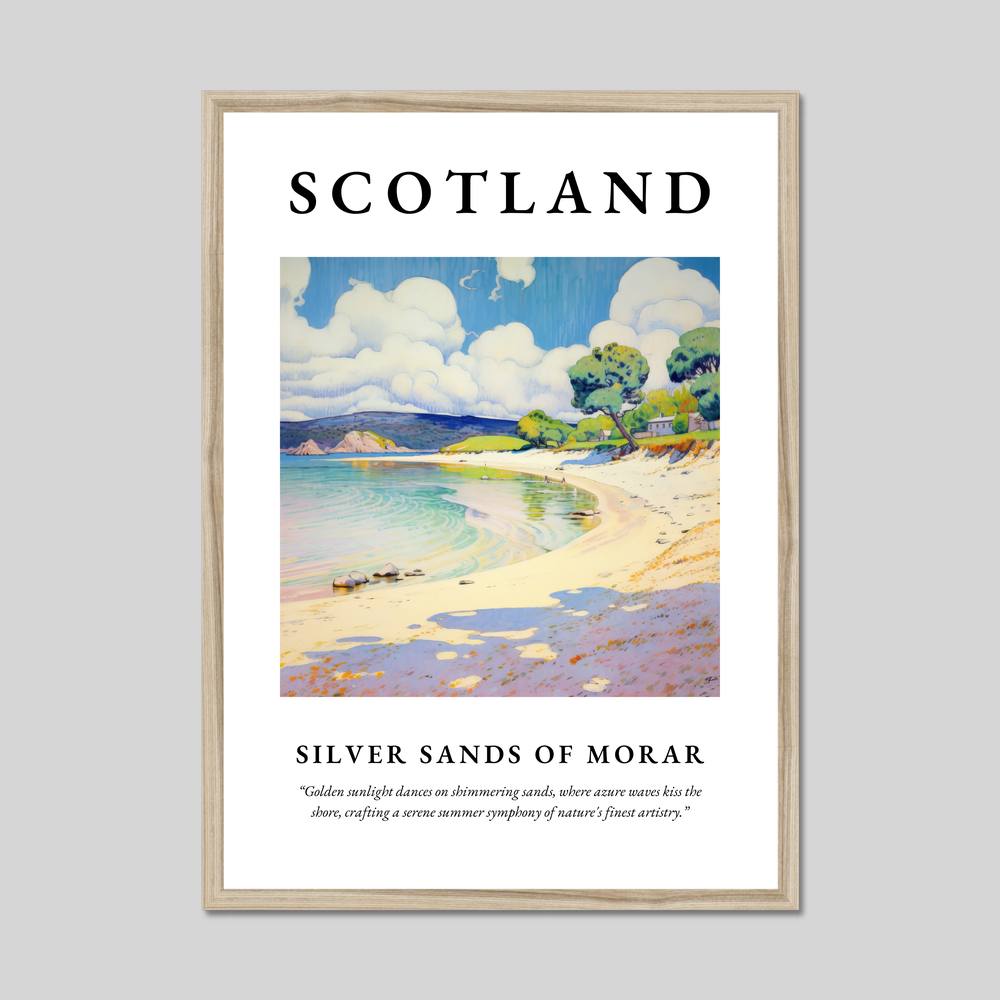 Poster in a natural frame with the word Scotland