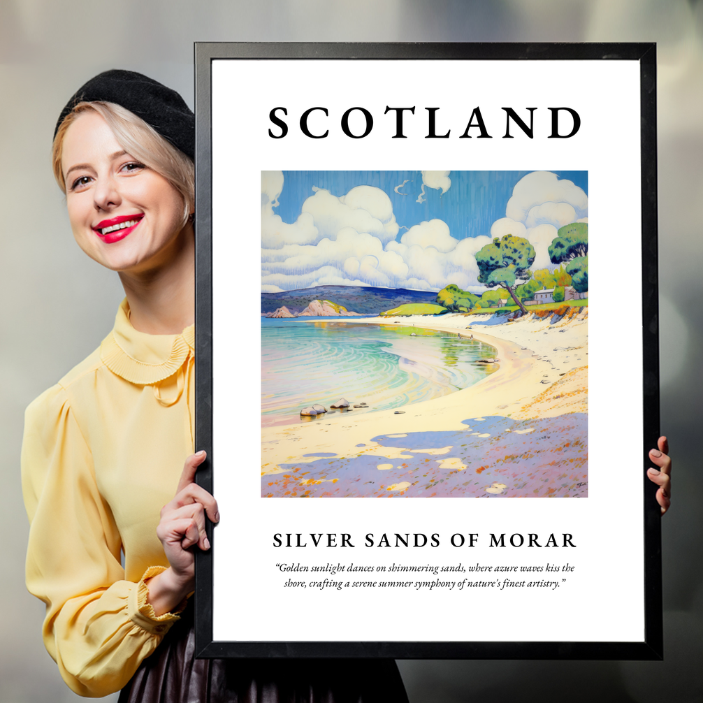 Person holding a poster of Silver Sands of Morar