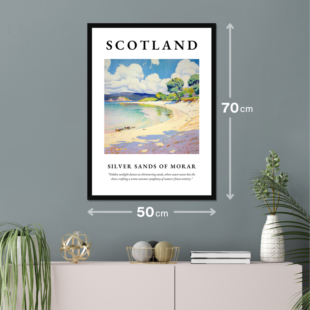 Poster of Silver Sands of Morar hanging on a wall