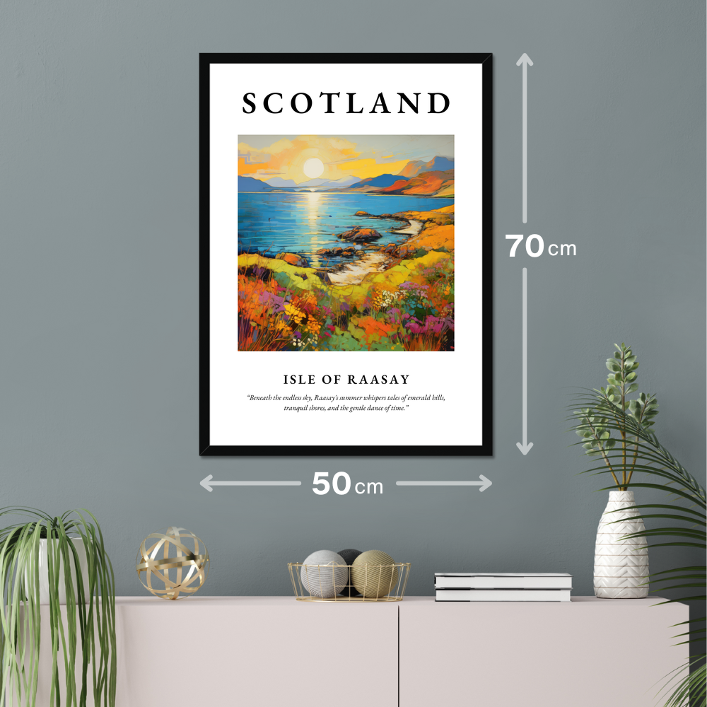 Poster of Isle of Raasay hanging on a wall