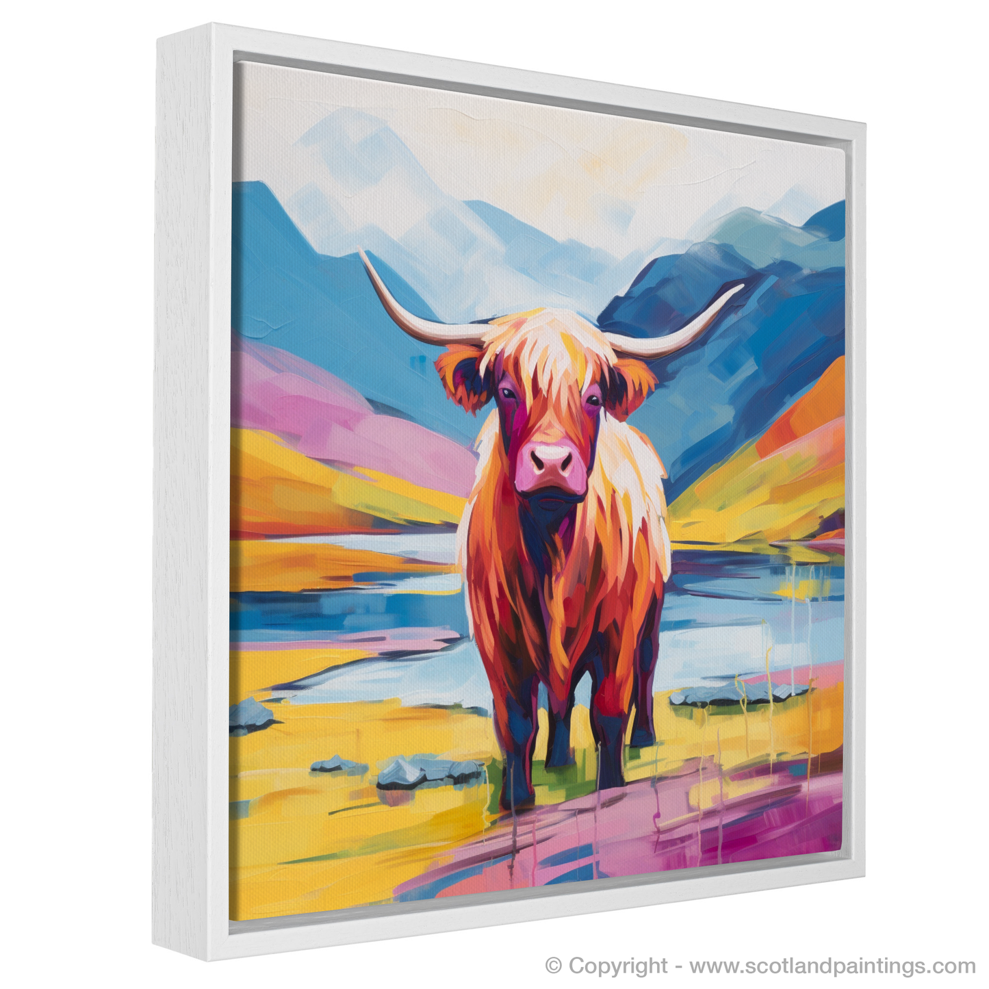 Highland Cow in Summer's Embrace