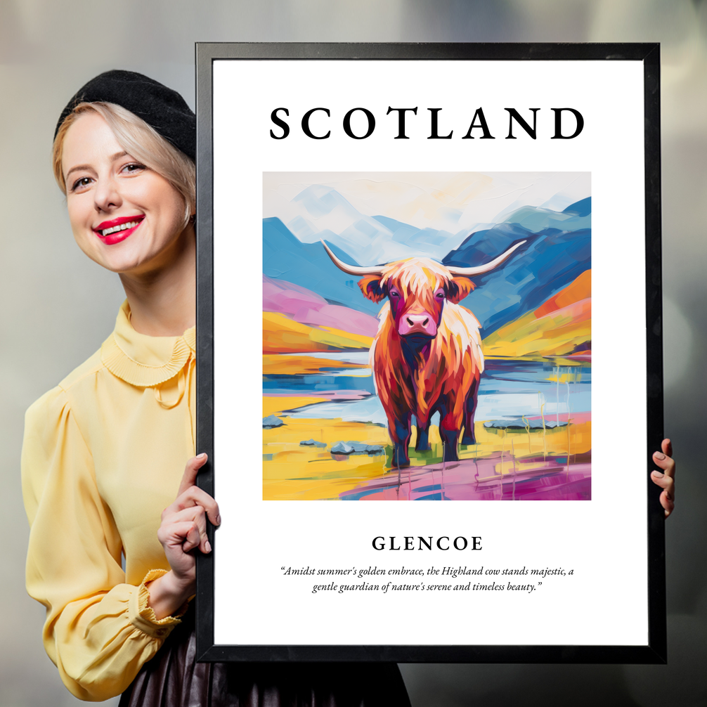 Person holding a poster of Glencoe