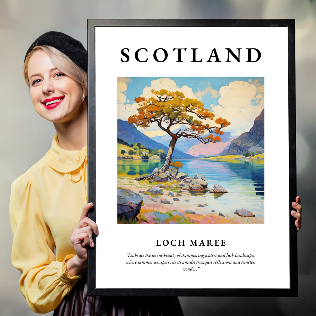 Person holding a poster of Loch Maree