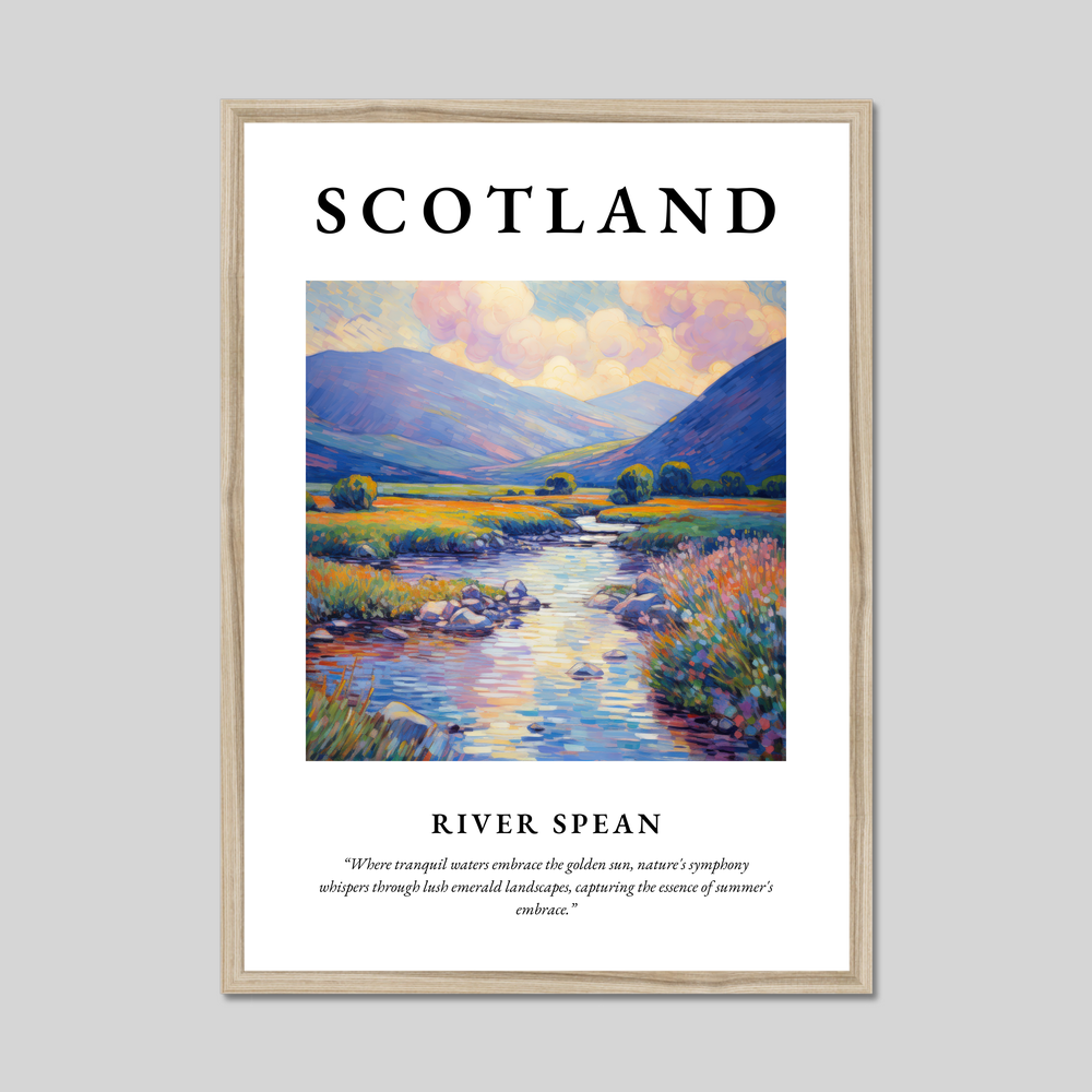 Poster in a natural frame with the word Scotland