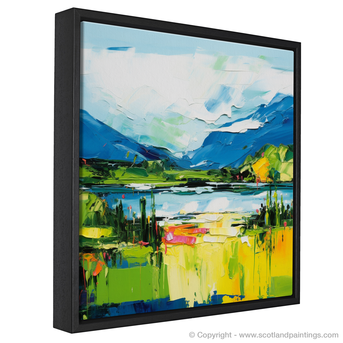 Highland Hues: An Abstract Vision of Loch Ness in Summer