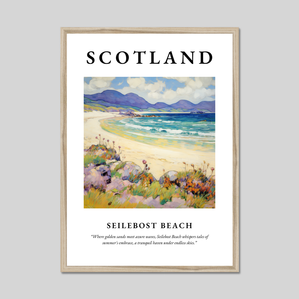 Poster in a natural frame with the word Scotland