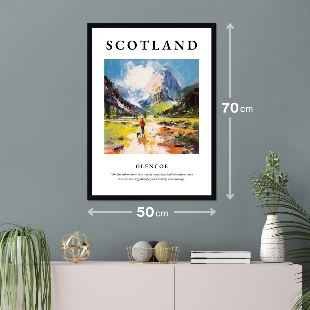 Poster of Glencoe hanging on a wall