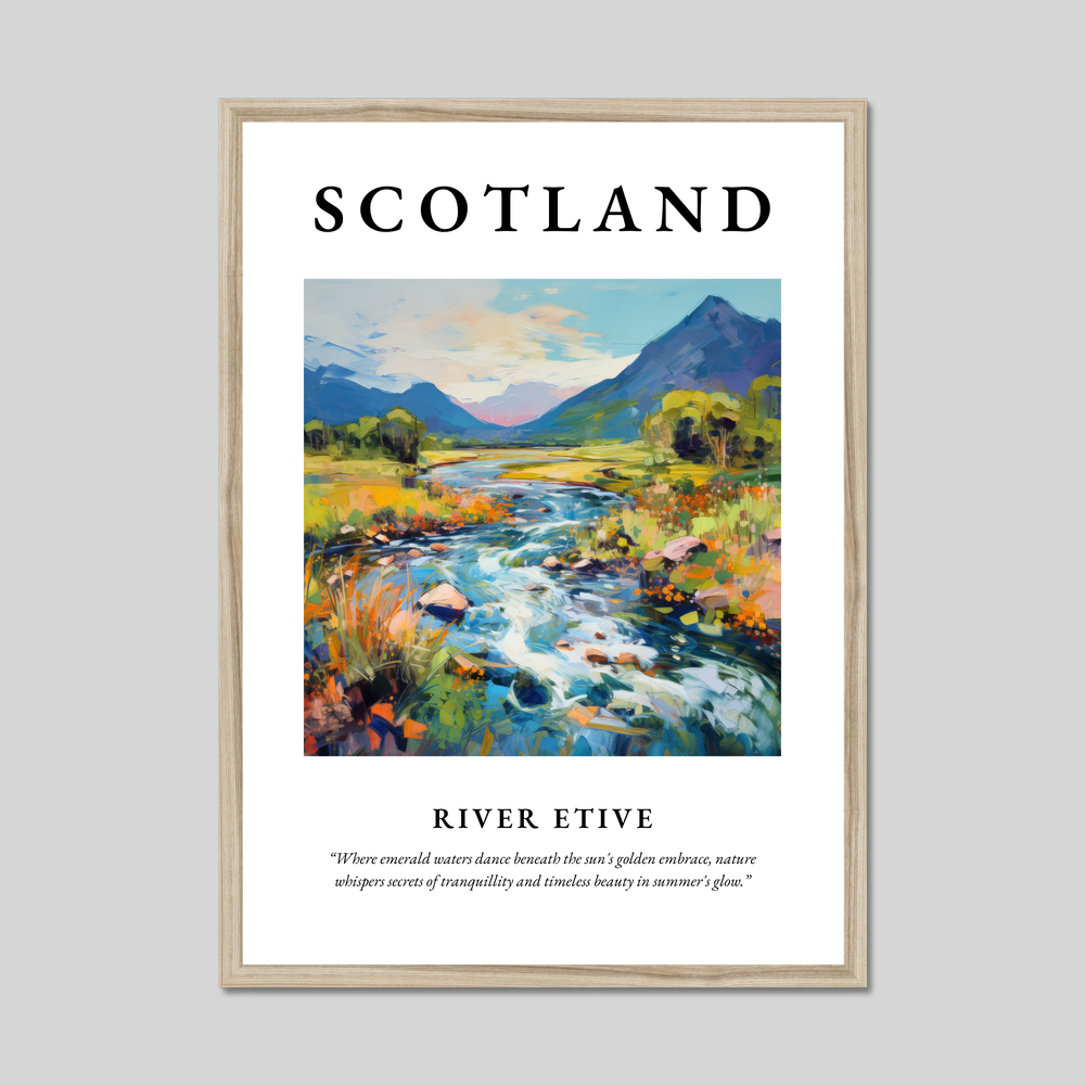 Poster in a natural frame with the word Scotland