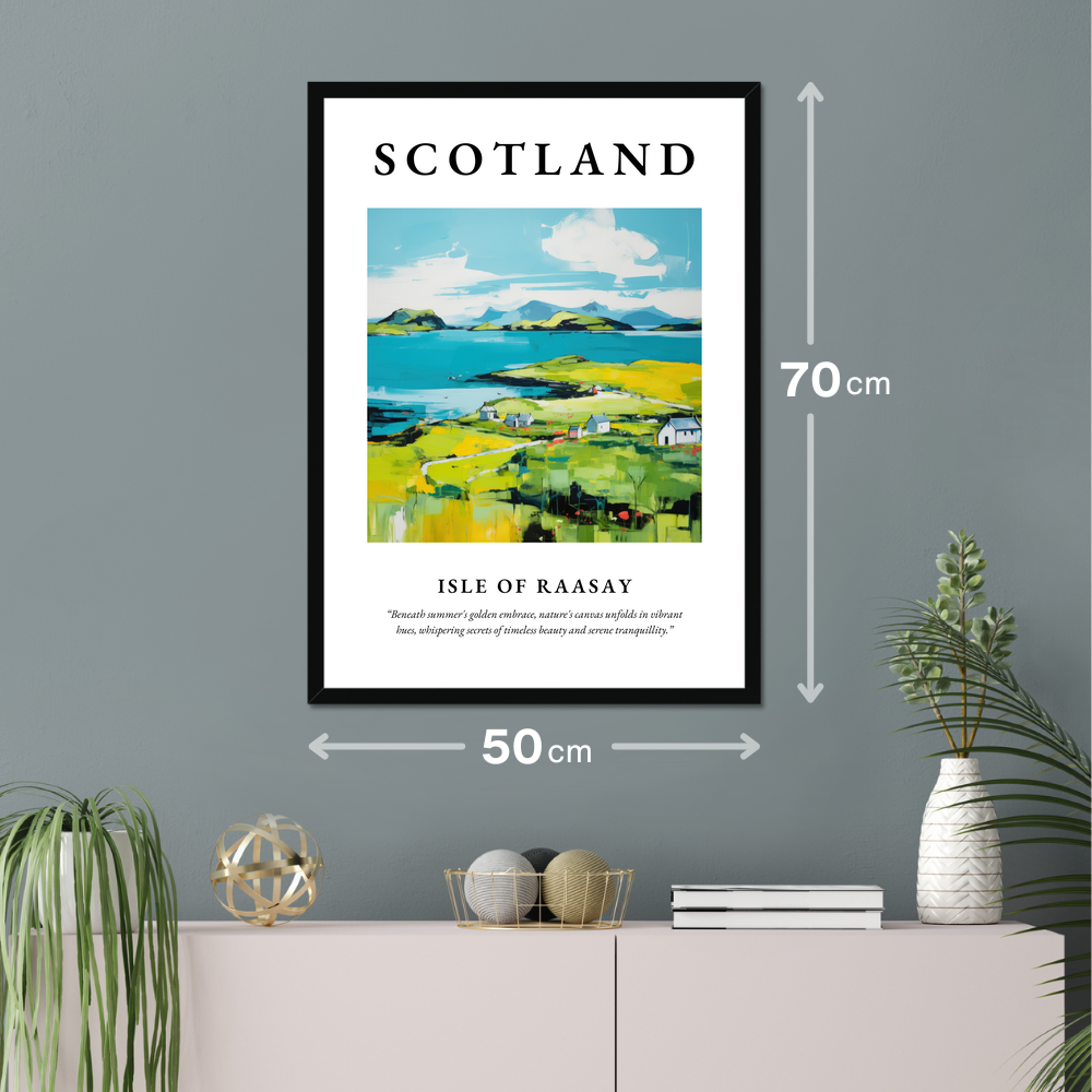 Poster of Isle of Raasay hanging on a wall