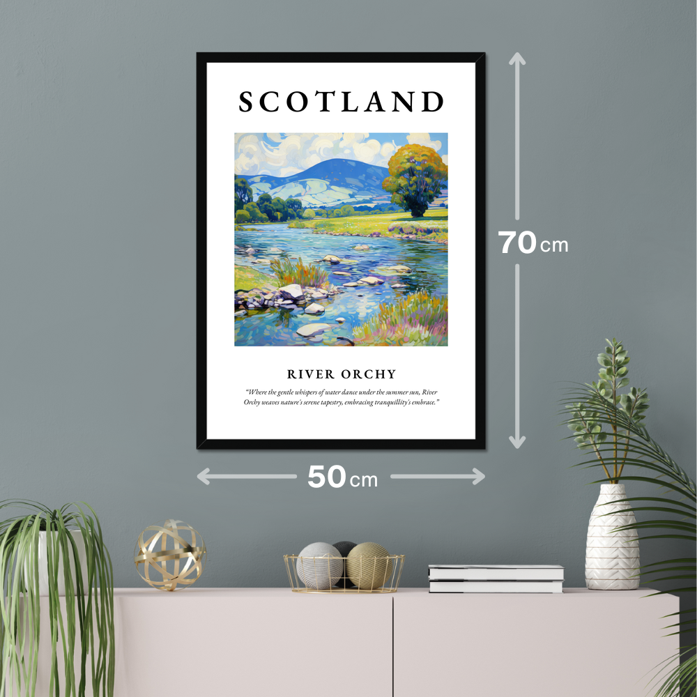 Poster of River Orchy hanging on a wall