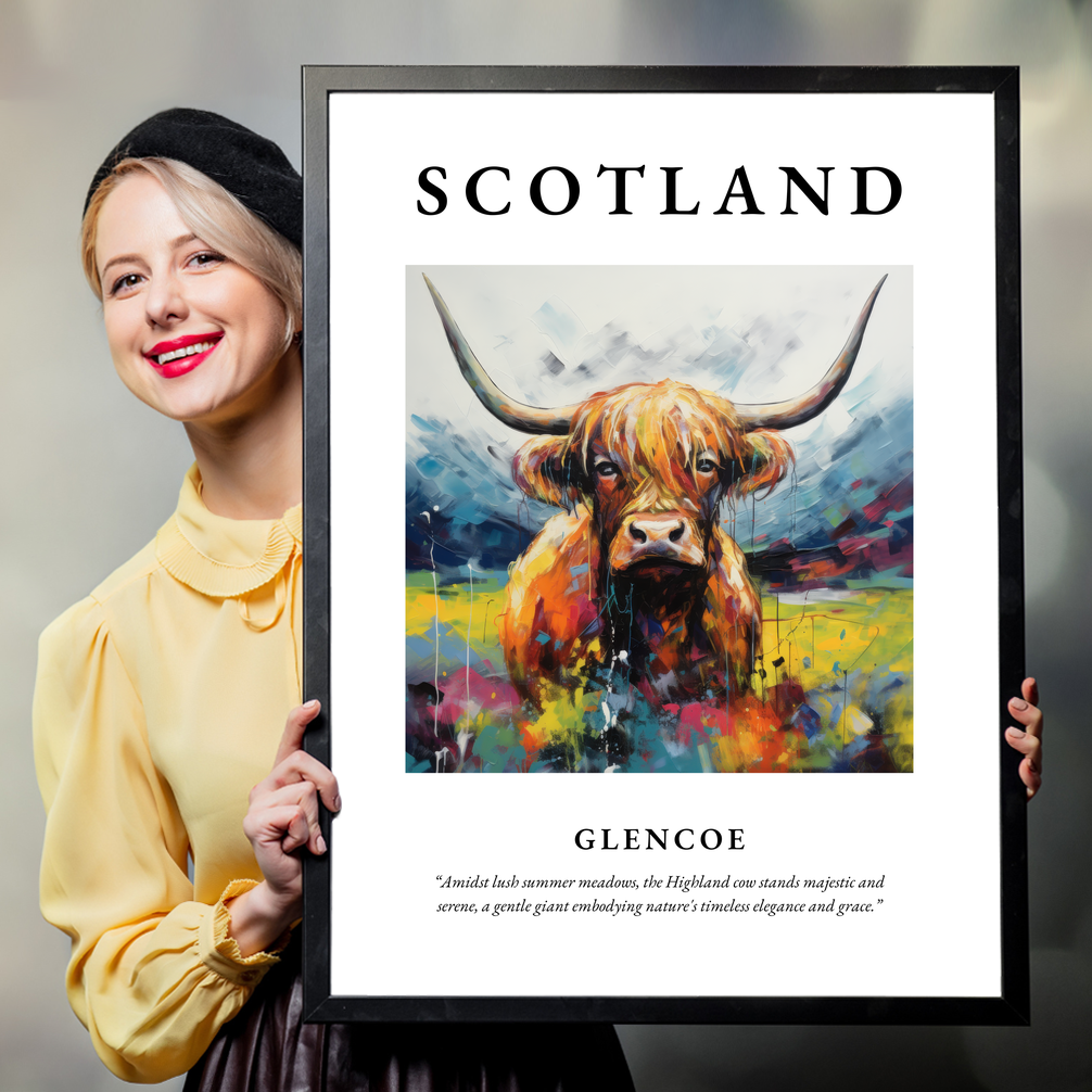 Person holding a poster of Glencoe