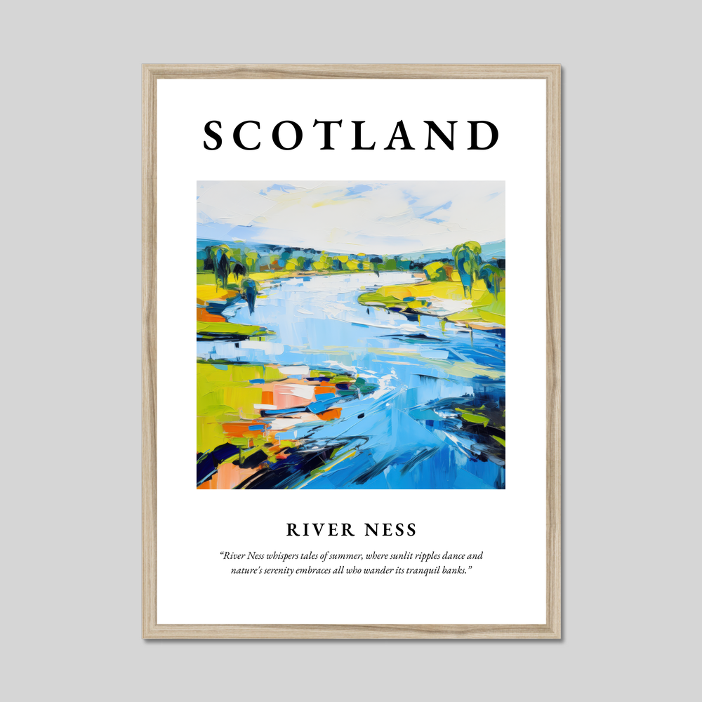 Poster in a natural frame with the word Scotland